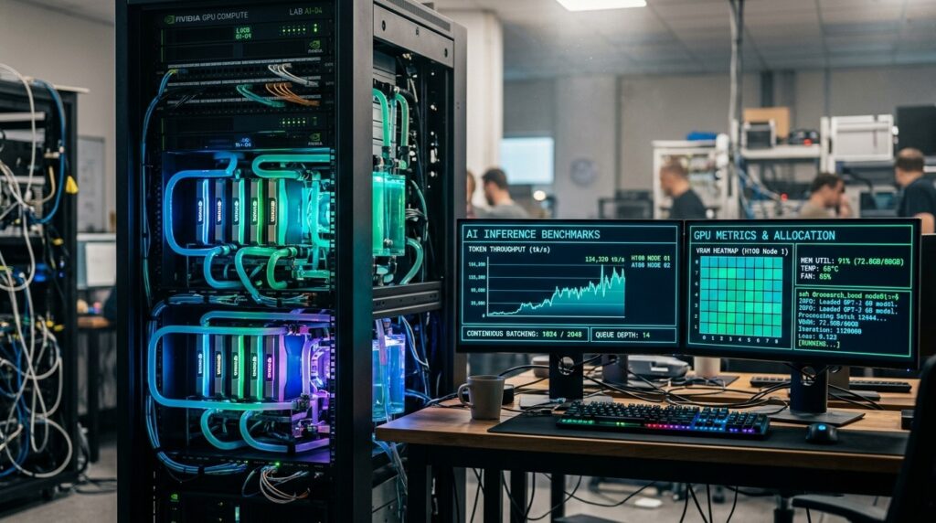 vLLM vs Ollama throughput and continuous batching GPU benchmark